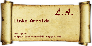 Linka Arnolda névjegykártya